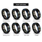 font options for inside engraving on gunmetal & blue space station rings