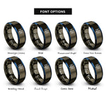 font options for inside engraving on gunmetal & blue space station rings