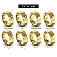 font options for inside engraving on gold sparkle halo rings