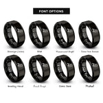 font options for inside engraving on black sparrow rings