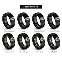 font options for inside engraving on black sparrow rings