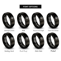 font options for inside engraving on black sparrow rings