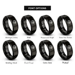 font options for inside engraving on black sparrow rings
