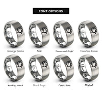 font options for inside engraving on gray sparrow rings