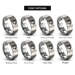 font options for inside engraving on gray sparrow rings