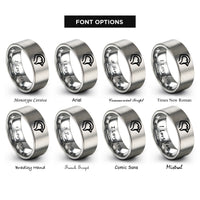 font options for inside engraving on gray sparrow rings
