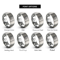 font options for inside engraving on silver speaker rings