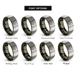 font options for inside engraving on gunmetal & gray speaker rings