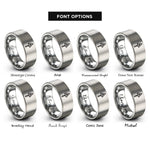 font options for inside engraving on silver spear rings