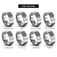 font options for inside engraving on silver spear rings