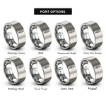 font options for inside engraving on gray spear rings