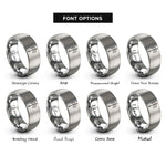 font options for inside engraving on grey spear of light rings