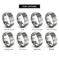 font options for inside engraving on grey spear of light rings
