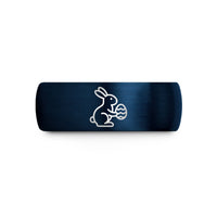 men’s tungsten comfort band – blue tungsten egg hunt silhouette wedding band