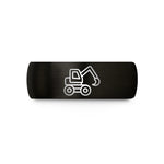 unisex tungsten carbide ring – black tungsten feller buncher wedding band