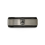 tungsten wedding bands – black & silver tungsten javascript wedding band