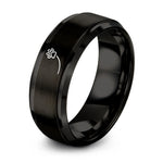 Special Edition Tungsten Band – black tungsten paw trail ring