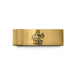 women tungsten band size – gold tungsten train hard barbell wedding band