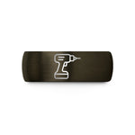 custom tungsten band gift – gunmetal & black tungsten cordless drill wedding band