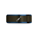 tungsten ring for couples – gunmetal & blue tungsten laser pointer wedding band