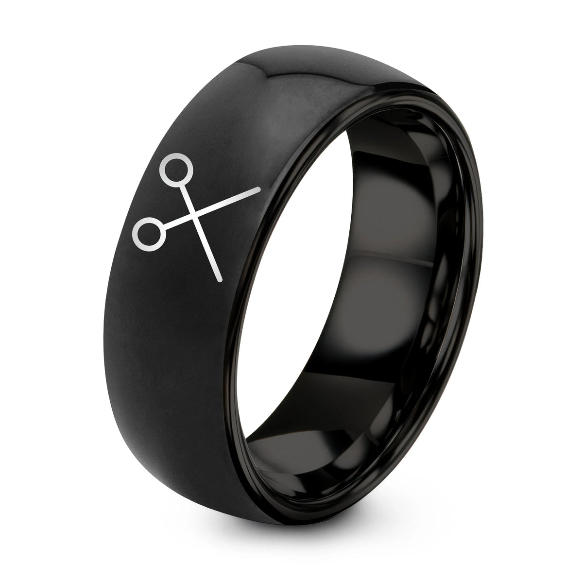 Special Edition Tungsten Ring – black tungsten timpani mallets crossed ring