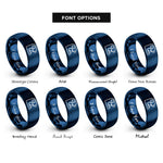 font options for inside engraving on blue spectrophotometer rings