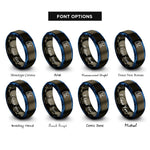font options for inside engraving on gunmetal & blue spectrophotometer rings