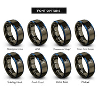 font options for inside engraving on gunmetal & blue spectrophotometer rings