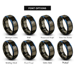 font options for inside engraving on gunmetal & blue spectrum analyzer rings