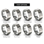font options for inside engraving on grey speech bubble rings