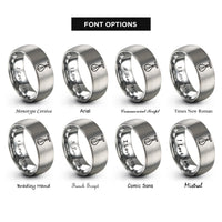 font options for inside engraving on gray speed bag swivel rings