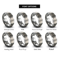 font options for inside engraving on gray speed bag swivel rings