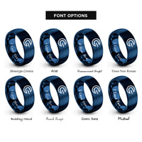 font options for inside engraving on blue speed light rings
