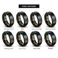 font options for inside engraving on gunmetal & blue speed light rings