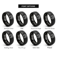 font options for inside engraving on black speedometer rings
