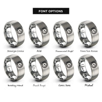 font options for inside engraving on gray speedometer rings