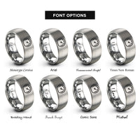 font options for inside engraving on gray speedometer rings