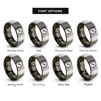 font options for inside engraving on gunmetal & grey speedometer needle sweep rings