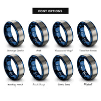 font options for inside engraving on blue & silver spell jar rings