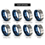 font options for inside engraving on blue & gray spell jar rings