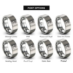 font options for inside engraving on gray spellbook lock rings