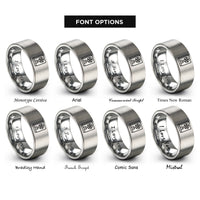 font options for inside engraving on gray spellbook lock rings