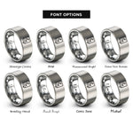 font options for inside engraving on grey spellbook moon rings