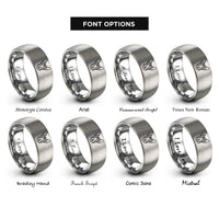 font options for inside engraving on silver sphynx rings