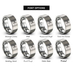 font options for inside engraving on grey spider rings