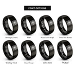 font options for inside engraving on black spider web border rings