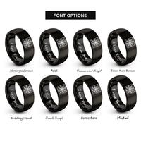 font options for inside engraving on black spider web border rings