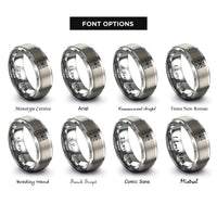 font options for inside engraving on grey spider web border rings