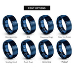 font options for inside engraving on blue spine corrector rings