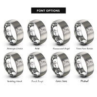 font options for inside engraving on grey spine corrector rings